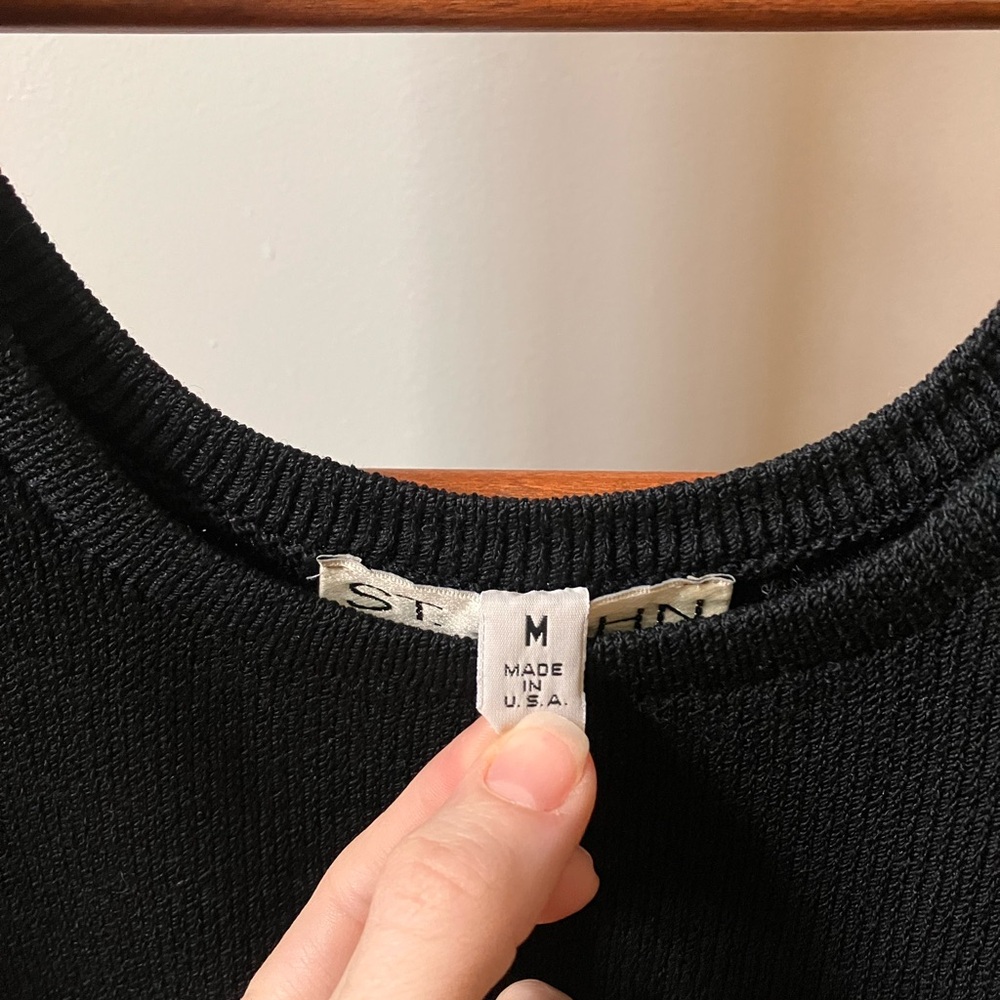 Like New St. John Black Knit Tank Top - Picture 2 of 5